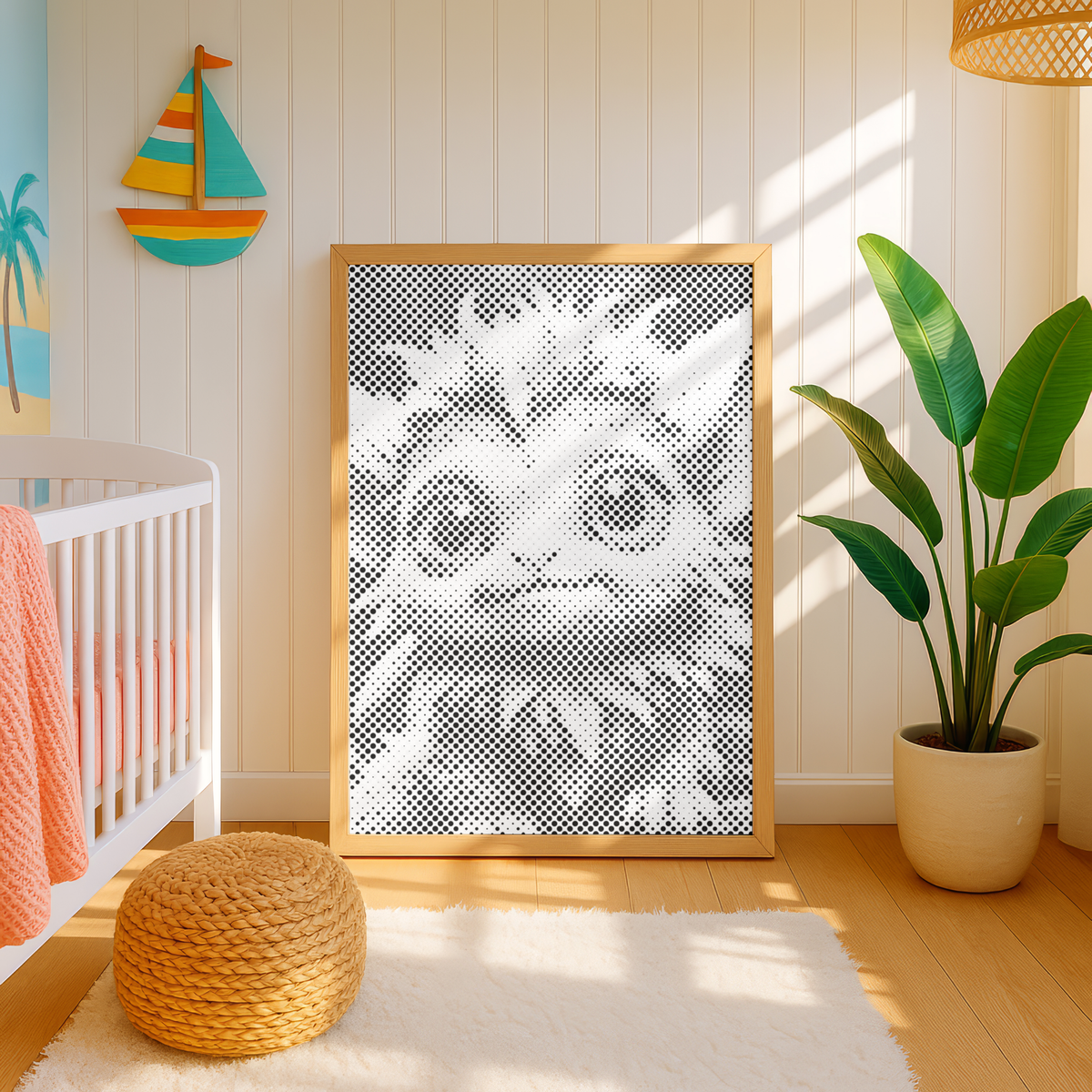 Sweet Monster from Fairytale Forest | Dot Painting Kit som färdigt prickmålning motiv