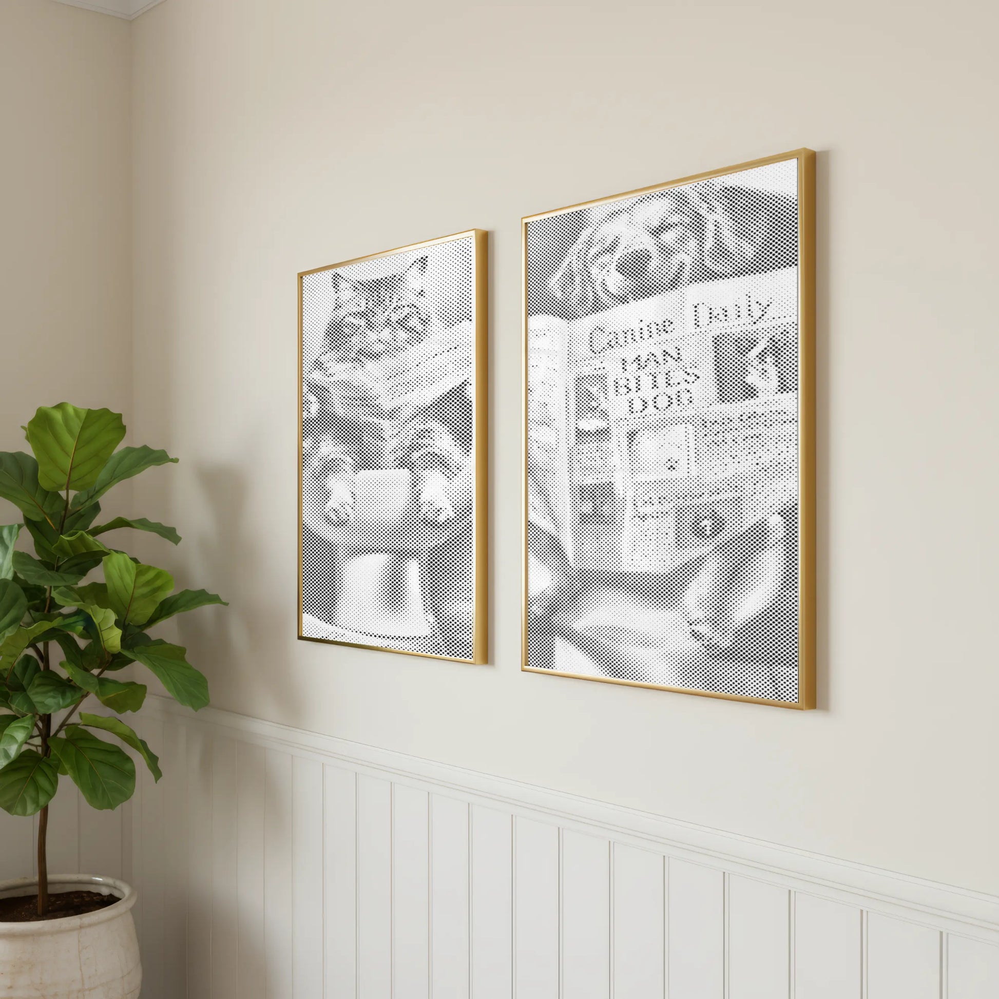 Cat and dog on the Toilet Dot Painting Kit