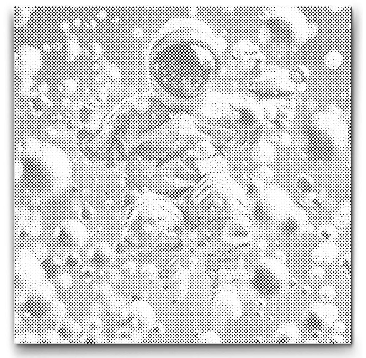 Abstract Astronaut | Dot Painting Kit som färdigt prickmålning motiv
