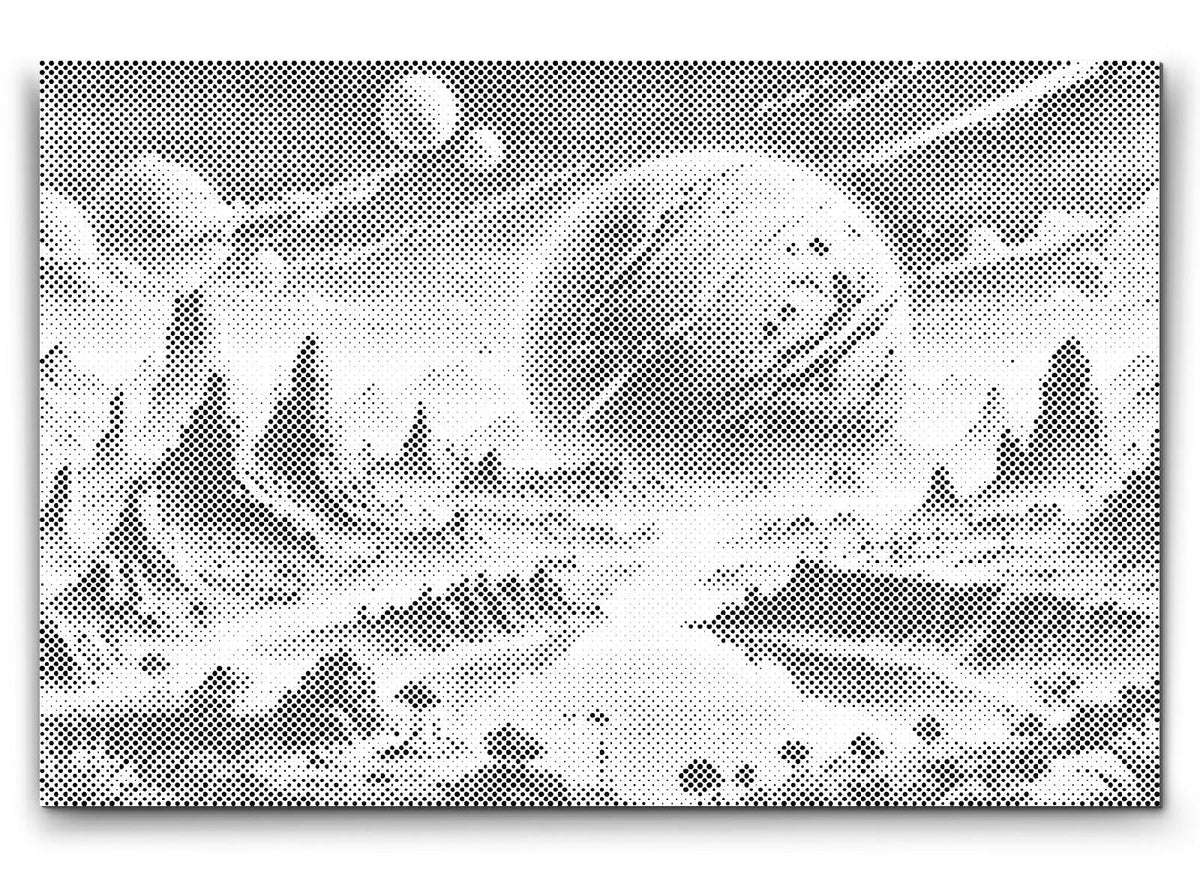 Abstract Planet in the Universe | Dot Painting Kit som färdigt prickmålning motiv