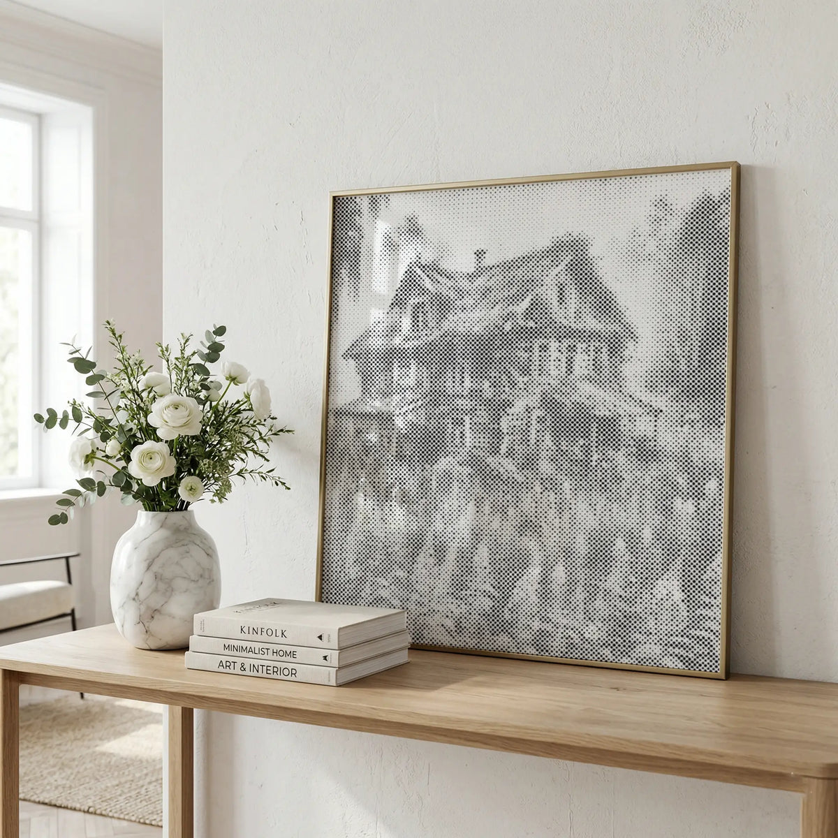 Abandoned House | Dot Painting Kit som färdigt prickmålning motiv