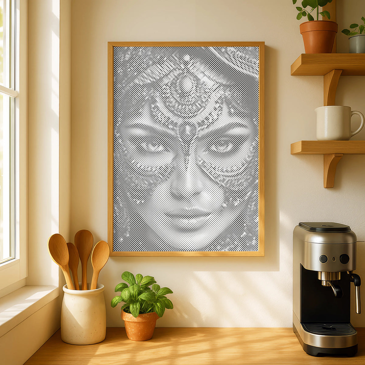 Arab Woman with Jewel Mask | Dot Painting Kit som färdigt prickmålning motiv