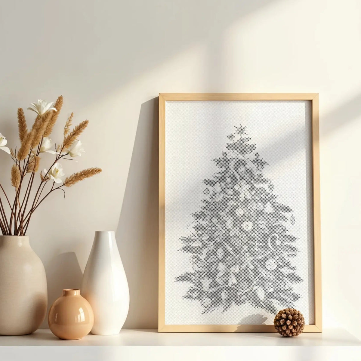 Christmas Tree | Dot Painting Kit som färdigt prickmålning motiv