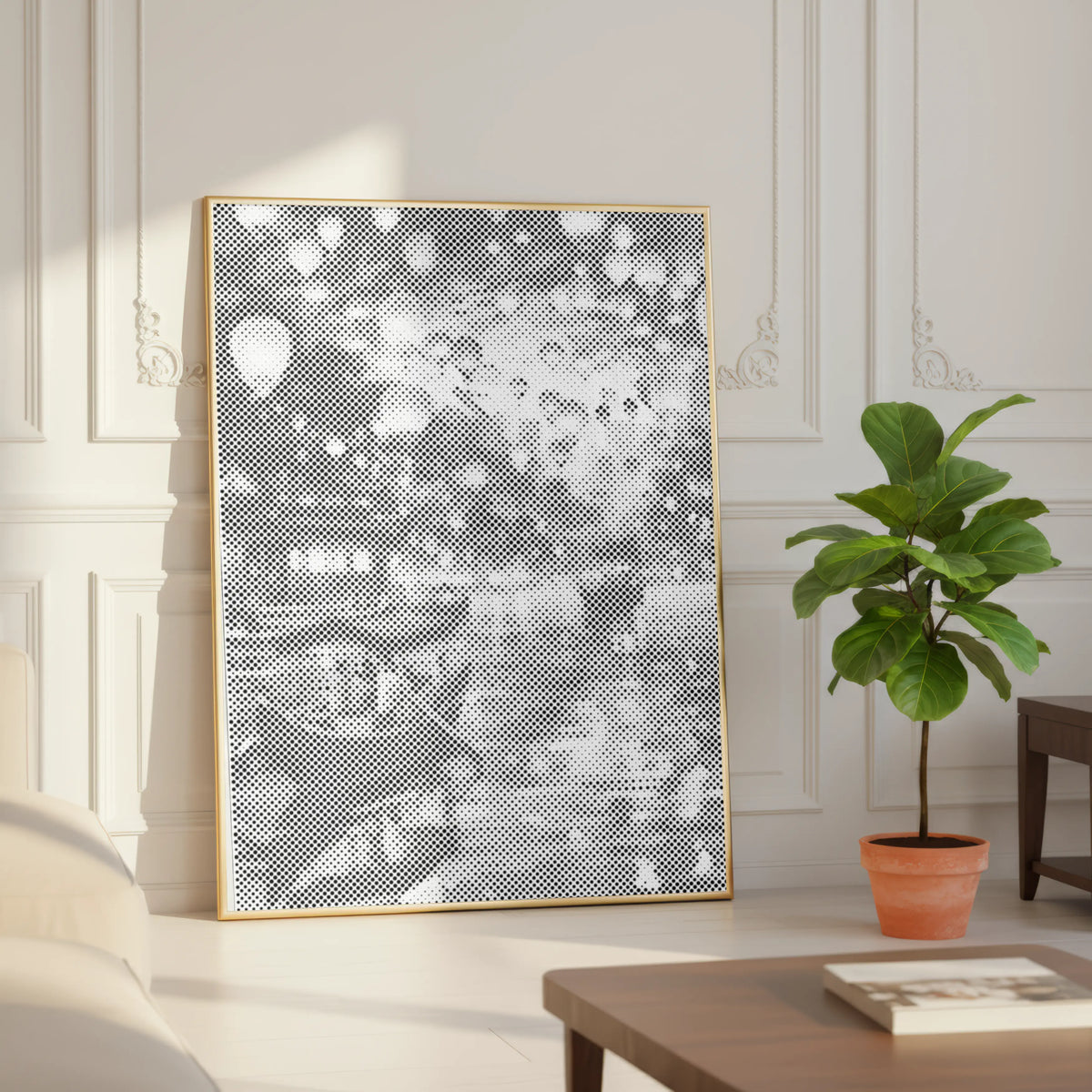 City Lights at Night | Dot Painting Kit som färdigt prickmålning motiv