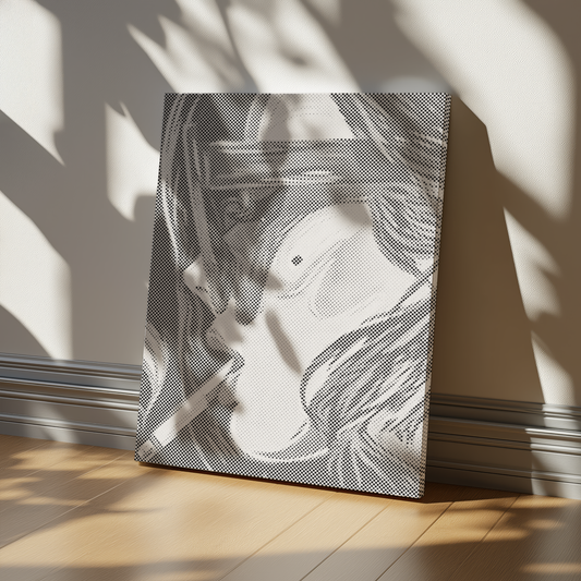 Girl with Cigarette Pop Art Dot Painting Kit