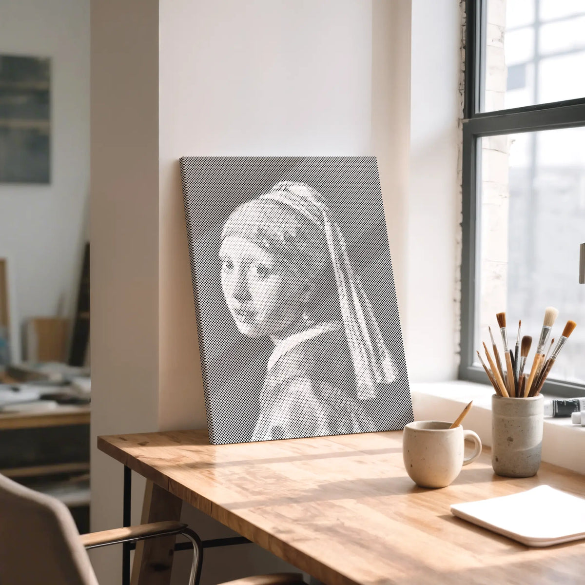 Girl with a Pearl Earring | Dot Painting Kit som färdigt prickmålning motiv