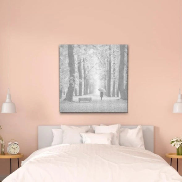 Autumn Forest | Dot Painting Kit som färdigt prickmålning motiv