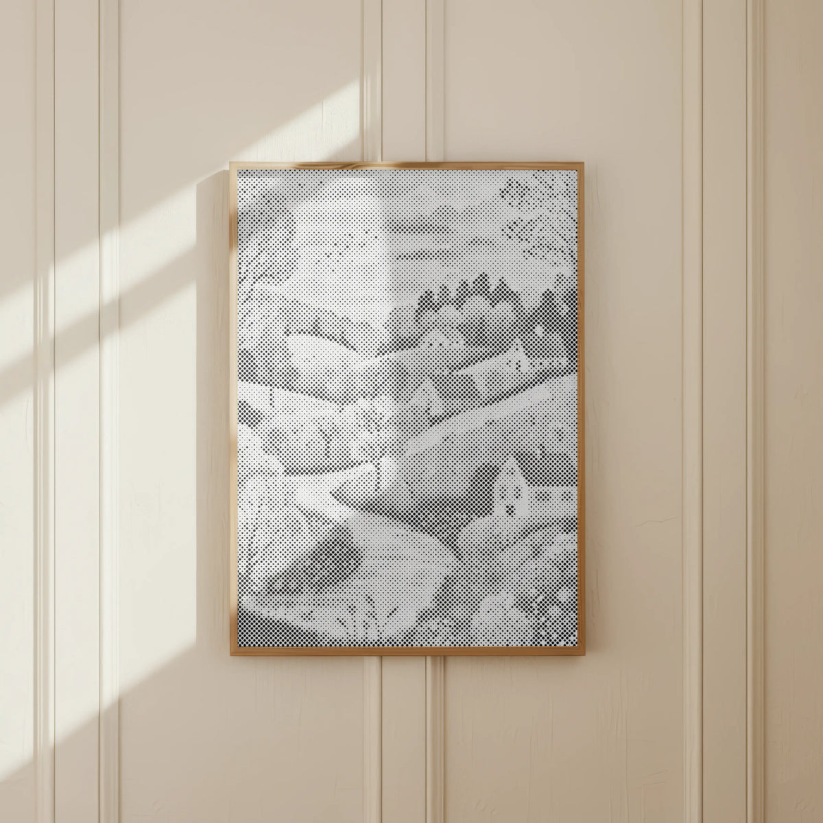 Idyllic Landscape with Houses | Dot Painting Kit som färdigt prickmålning motiv