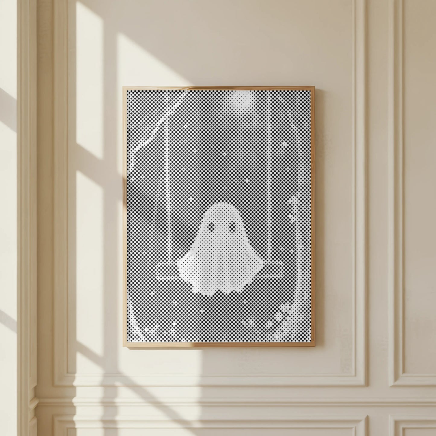 Spöke på gunga – halloween | Prickmålning