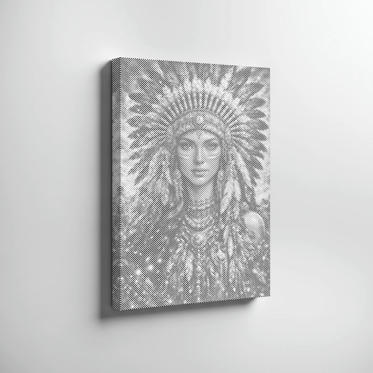 Native American Woman Portrait | Dot Painting Kit som färdigt prickmålning motiv