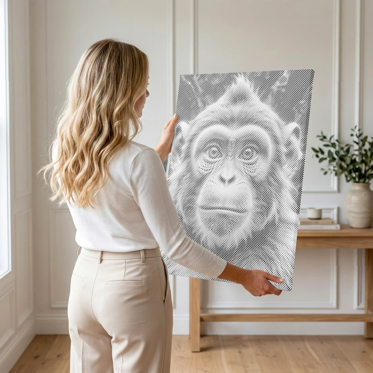 Primate Portrait | Dot Painting Kit som färdigt prickmålning motiv