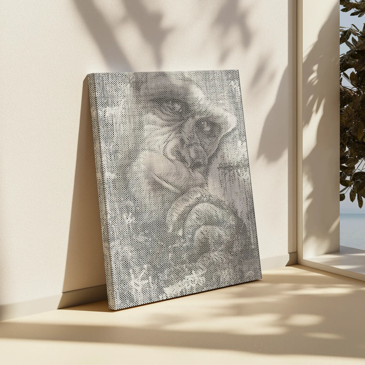 The Thinking Gorilla | Dot Painting Kit som färdigt prickmålning motiv