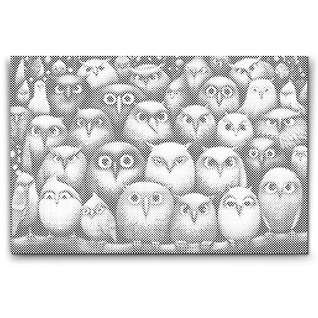 Dot Painting Vögel, Vögel, Vögel – Punktmalerei Motiv mit bunten Singvögeln auf Ästen