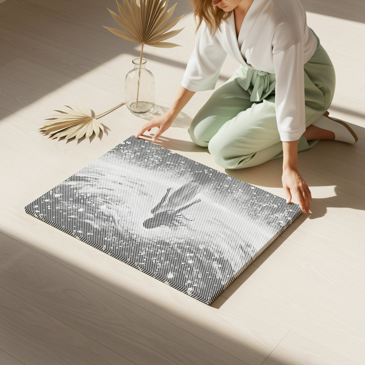 Woman in a Night Sky Light Field | Dot Painting Kit som färdigt prickmålning motiv