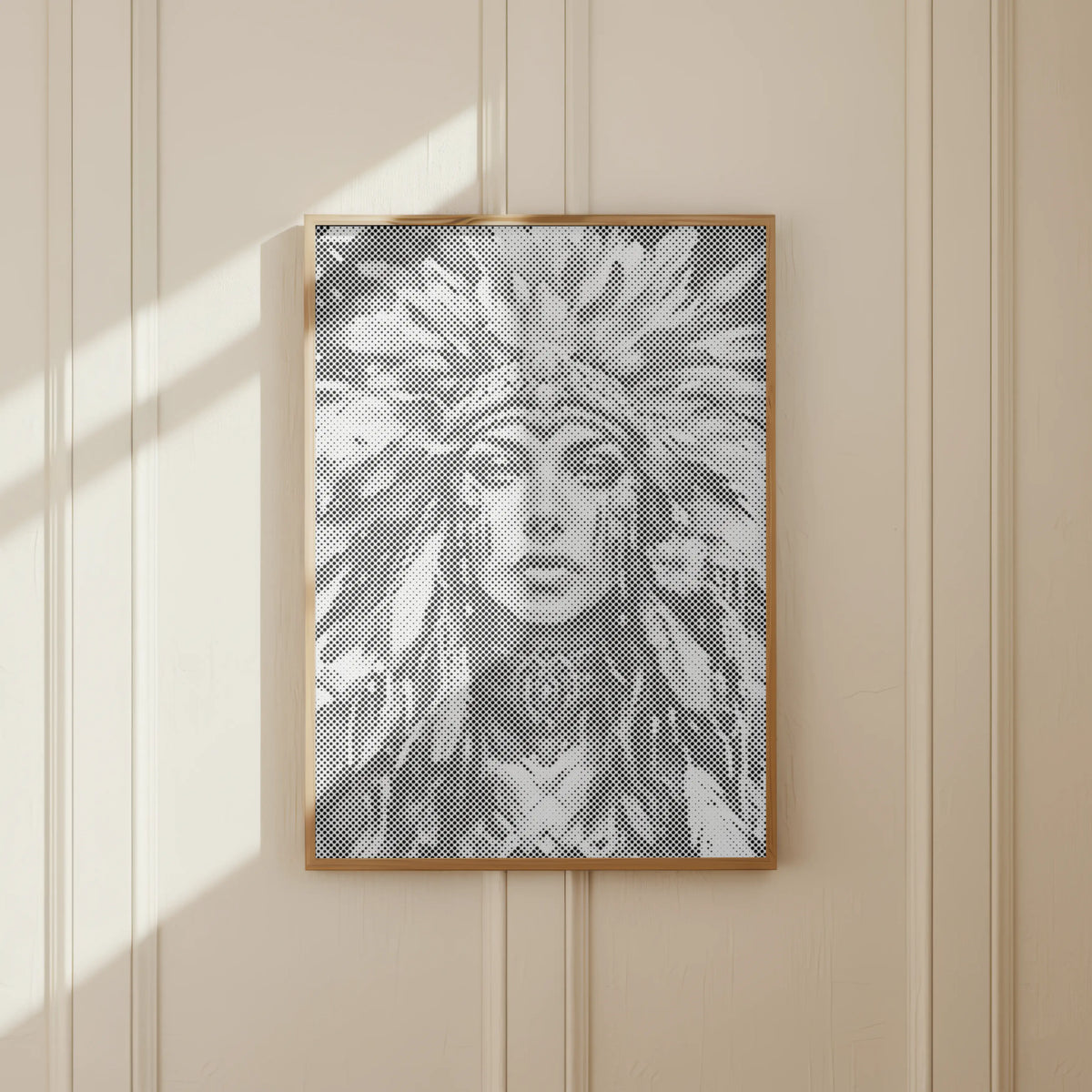 Woman with Feather Crown | Dot Painting Kit som färdigt prickmålning motiv