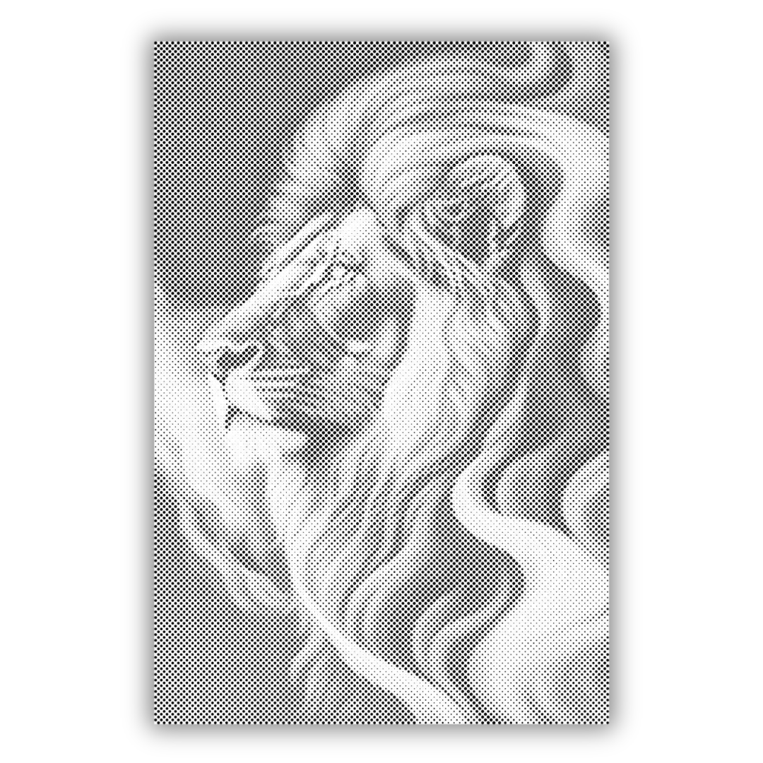 Majestic Lion | Dot Painting Kit som färdigt prickmålning motiv