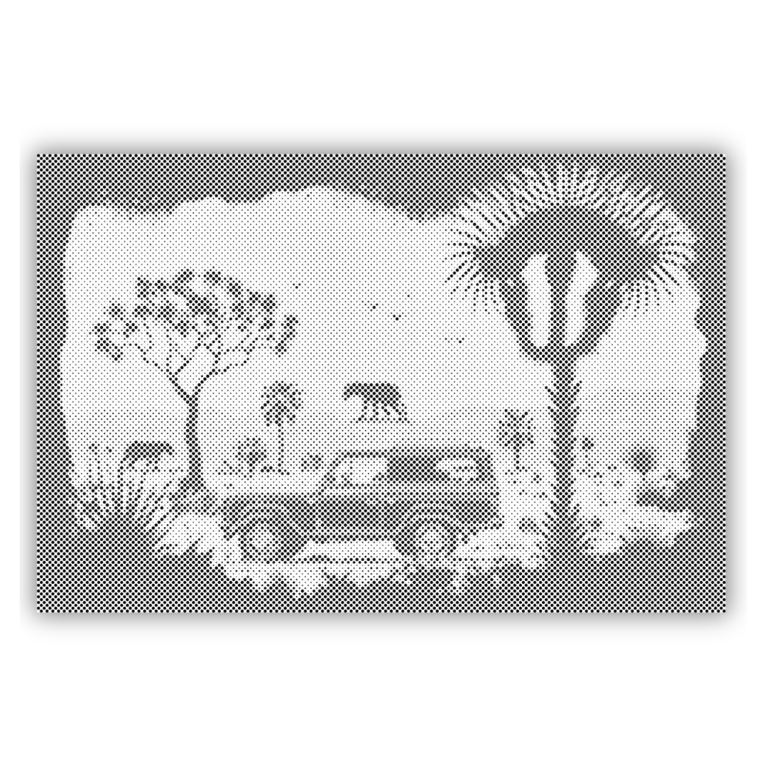 Adventure in the Wilderness | Dot Painting Kit som färdigt prickmålning motiv