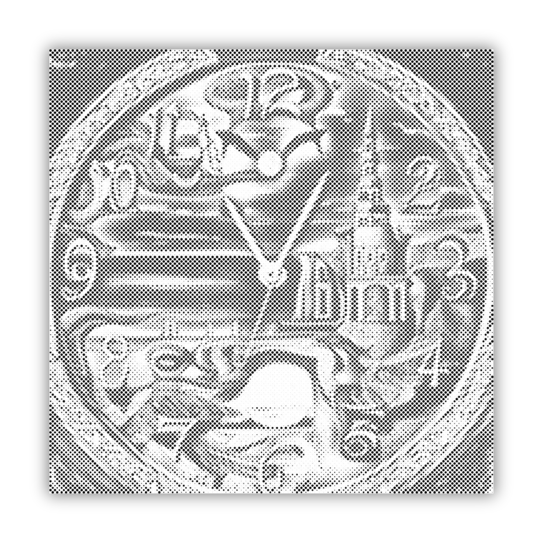 Abstract Wall Clock | Dot Painting Kit som färdigt prickmålning motiv