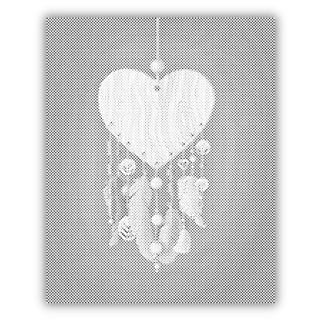 Heart Shaped Dreamcatcher | Dot Painting Kit som färdigt prickmålning motiv