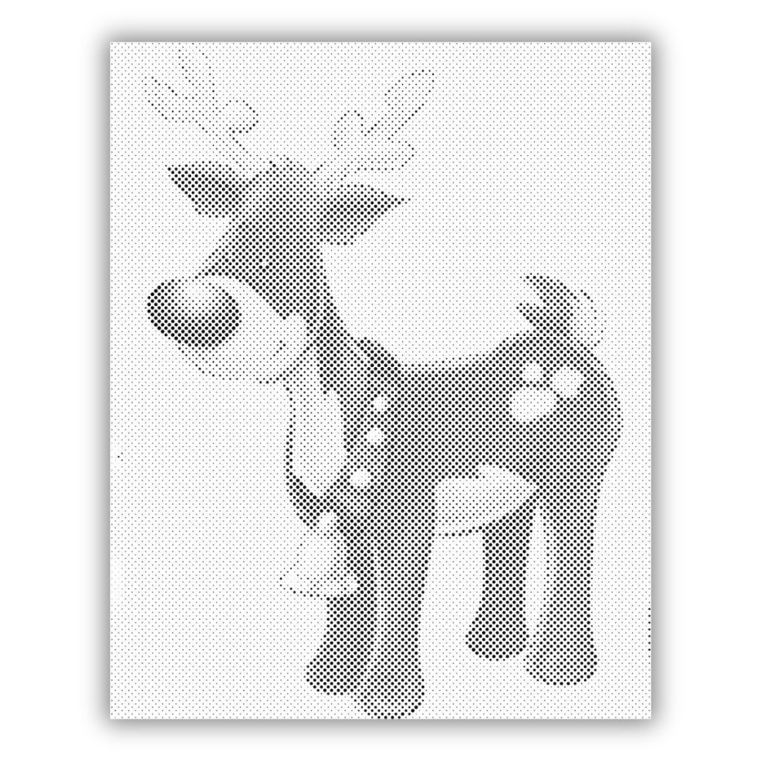 Rudolph the Red Nosed Reindeer | Dot Painting Kit som färdigt prickmålning motiv