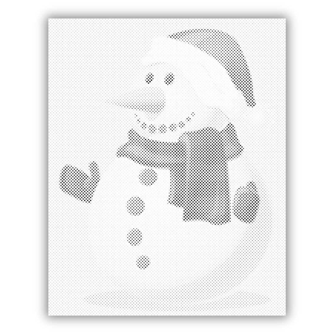 Snowman | Dot Painting Kit som färdigt prickmålning motiv