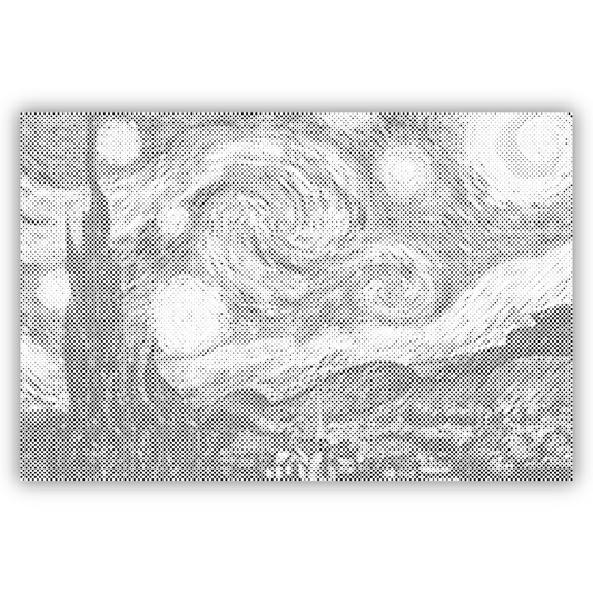 Dot Painting Sternennacht – Punktmalerei Version von Van Goghs The Starry Night