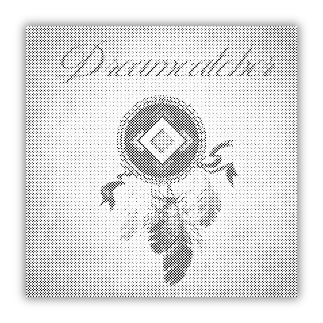 Dreamcatcher with Feathers | Dot Painting Kit som färdigt prickmålning motiv