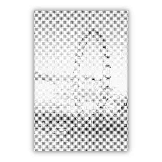 Dot Painting London Eye – Punktmalerei Stadtmotiv mit dem berühmten Riesenrad in London